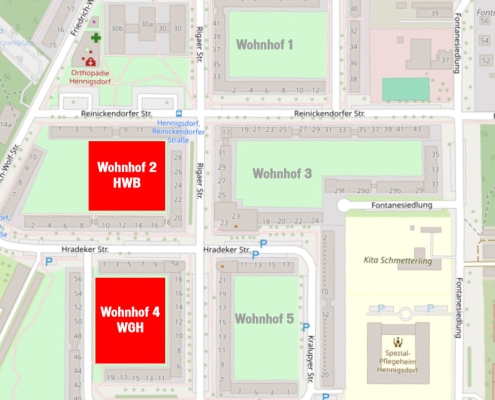 Die Stadt unterstützt mit einem Finanzierungszuschuss in Höhe von 825.000 Euro die Aufwertung der Wohnhöfe 2 und 4 in Nord.