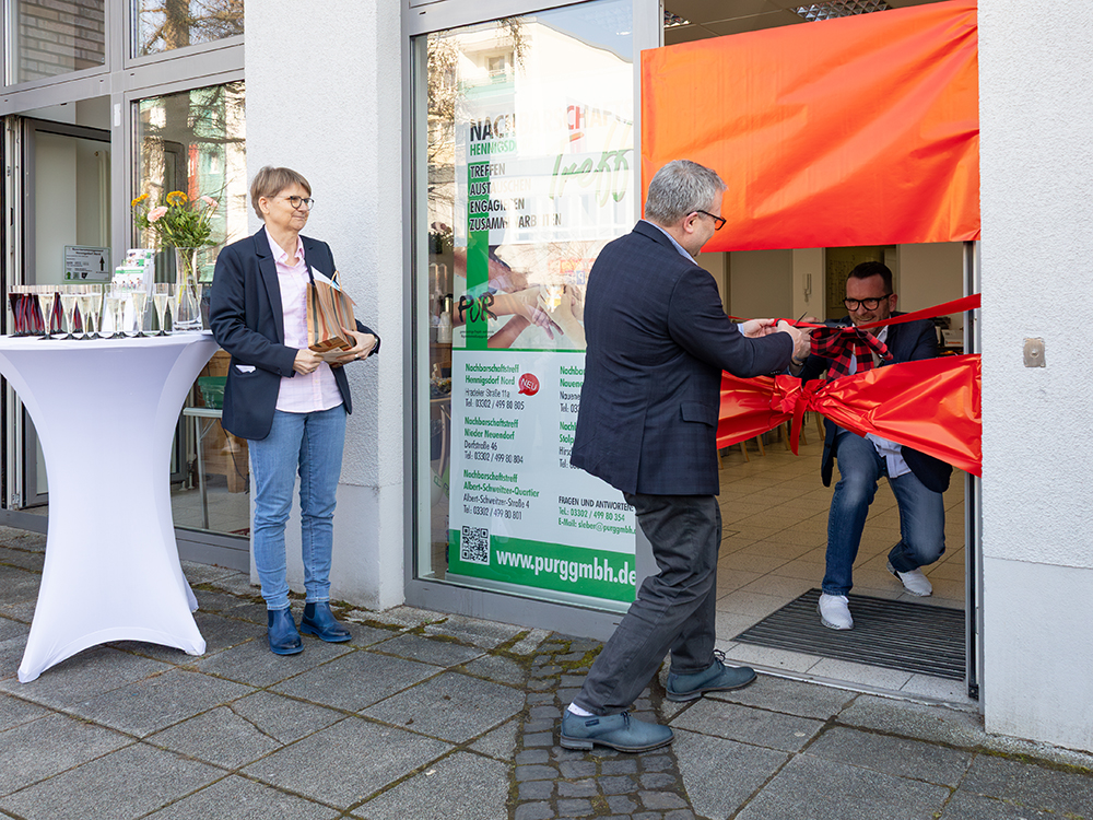 10. März 2025 | Eröffnung des neuen PuR-Nachbarschaftstreffs und des Quartiersmanagements im „Nordpol“